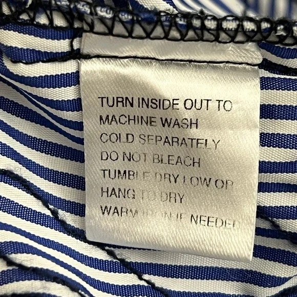 Tru Luxe Jeans XL Top Striped Floral Embroidered Pullover Boho-Chic Blouse - Picture 12 of 14